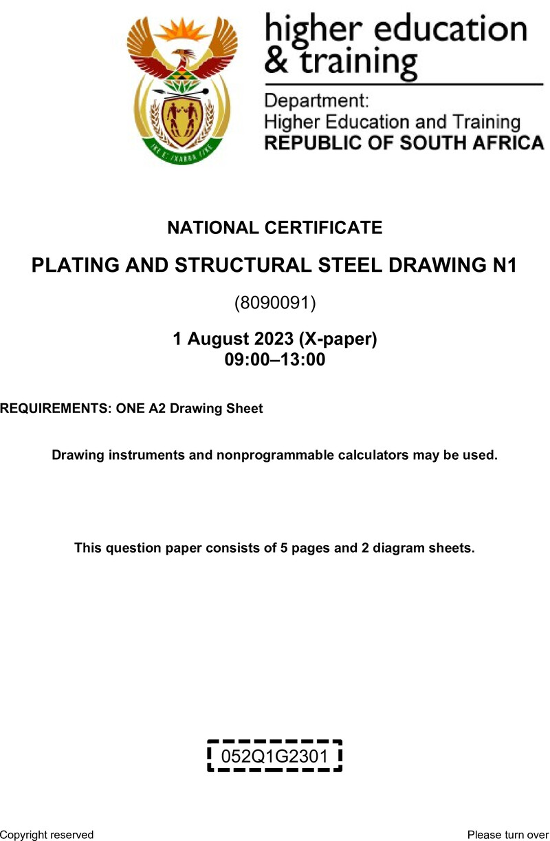 T1330 Plating And Structural Steel Drawing N1 QP Aug 2023 Edited