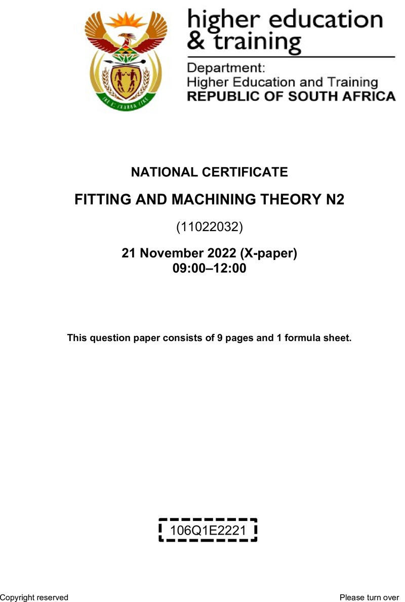 T700 Fitting And Machining Theory N2 QP Nov 22 Final
