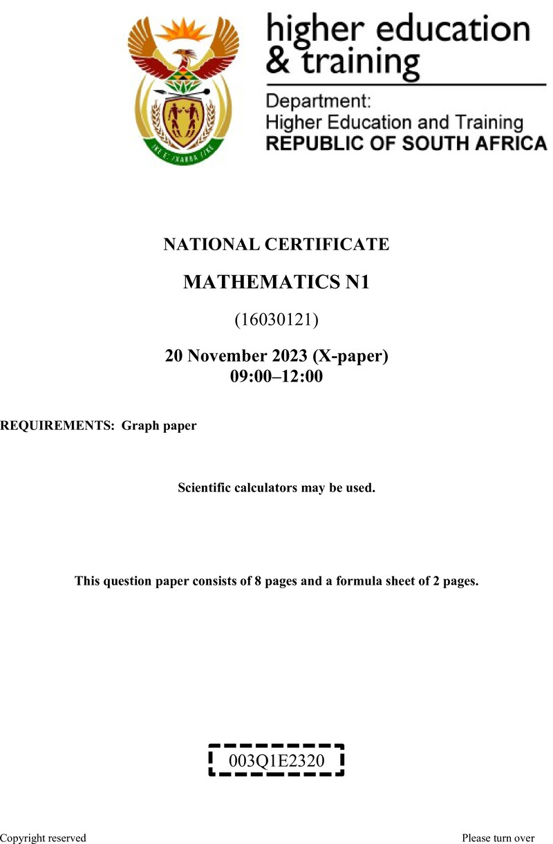 T990 Mathematics N1 QP Nov 2023 Kapp S