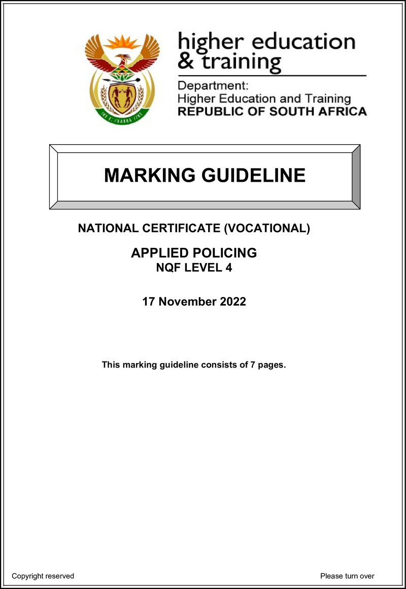 Nc220 Applied Policing L4 Nov Memo 2022 Signed Off