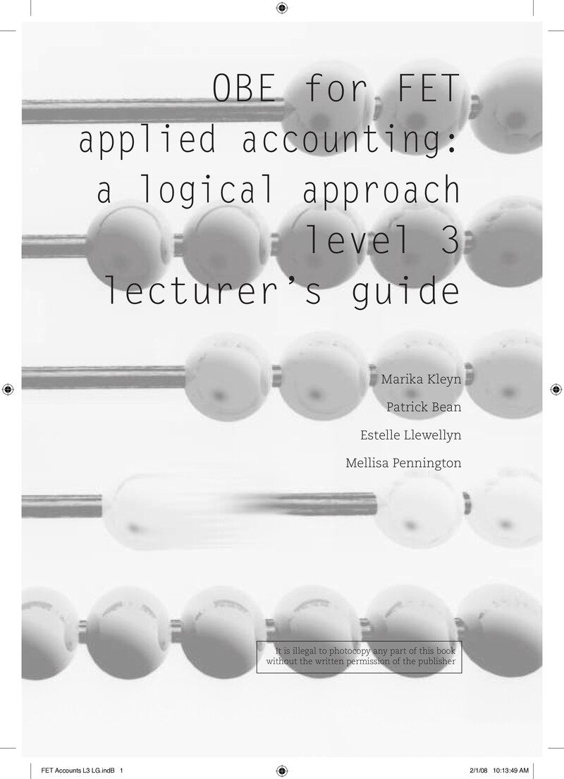 Applied Accounting A Logical Approach L3 Lg