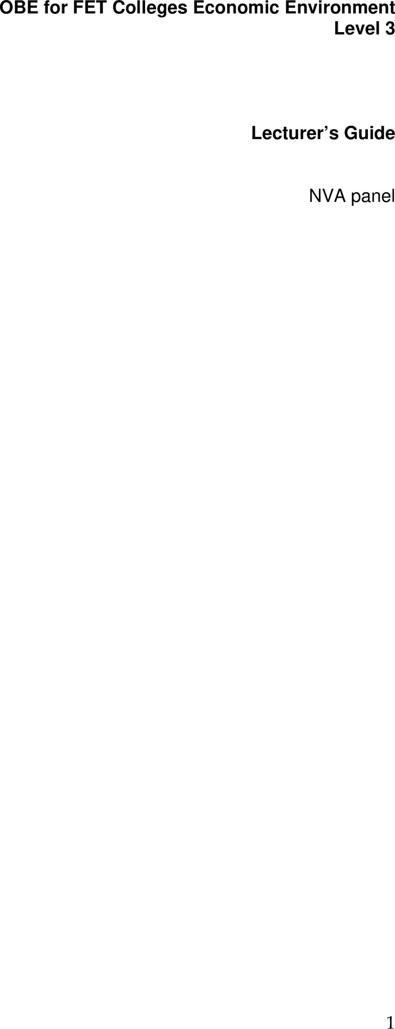 Economic Environment L3 Lg