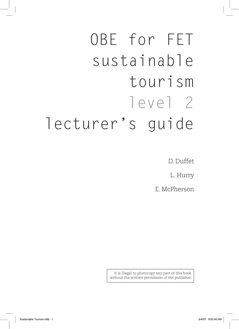 Sustainable Tourism L2 Lg cover