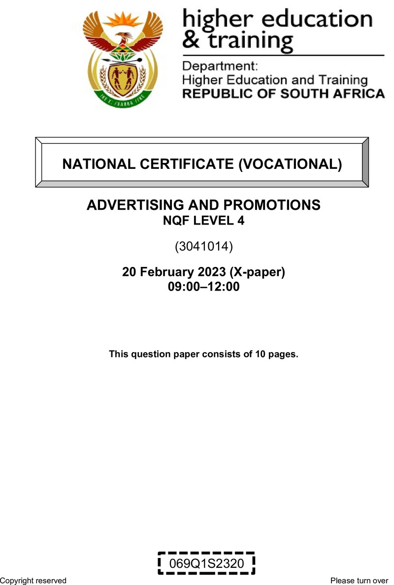 Nc40 Advertising And Promotions L4 QP Supp Feb 2023 Signed Off