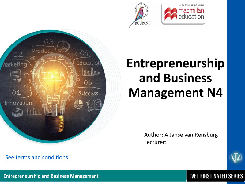 Entrepreneurship And Business Management N4 Module 1 Lg