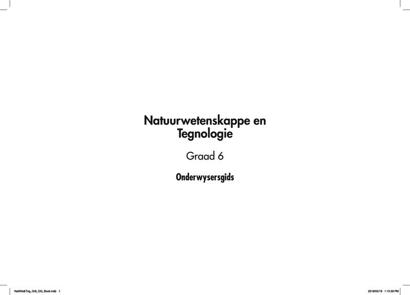 Natwet Teg Onderwysersgids Grade 6
