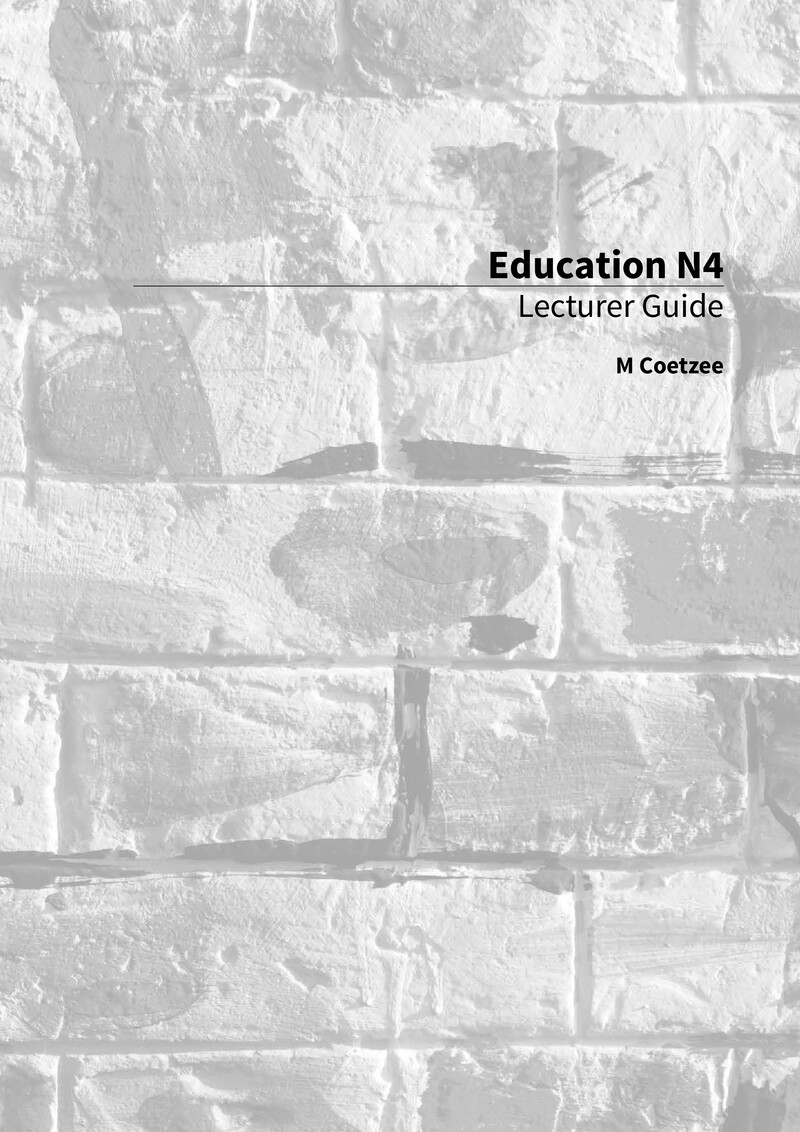 Education Lecturer Guide N4