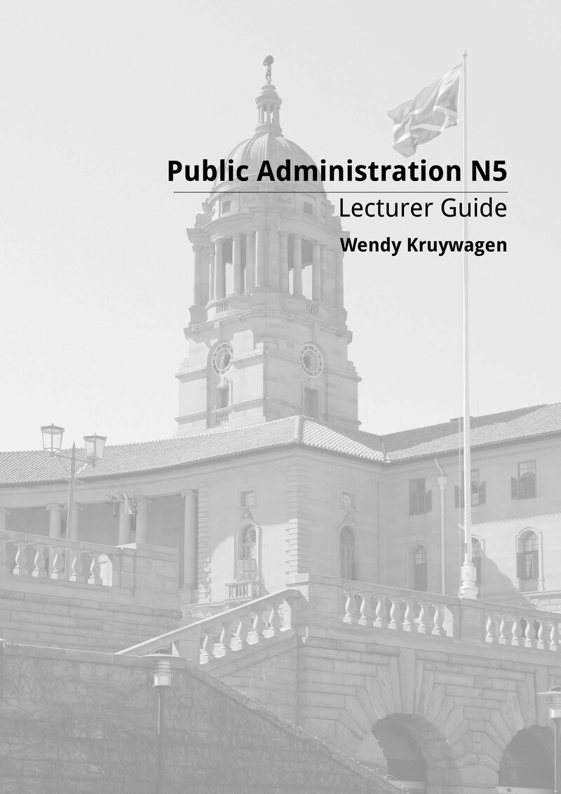 Public Administration Lecturer Guide N5