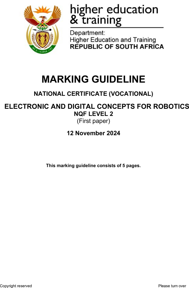Nc000 Electronics And Digital Concepts For Robotics L2 P1 Memo Nov 2024