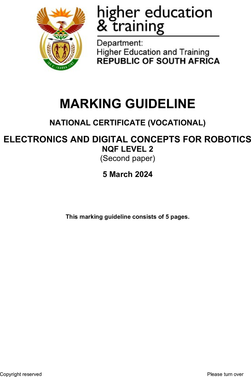 Nc000 Electronics And Digital Concepts For Robotics L2 P2 Memo Supp 2024