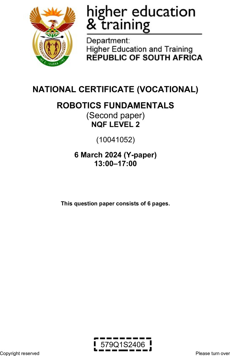 Nc000 Robotics Fundamentals L2 P2 Supp QP 2024
