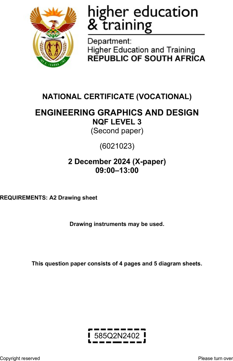 Nc1120 Engineering Graphics And Design L3 P2 QP Nov 2024