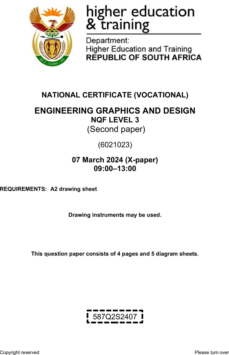 Nc1120 Engineering Graphics And Design L3 P2 QP Supp 2024