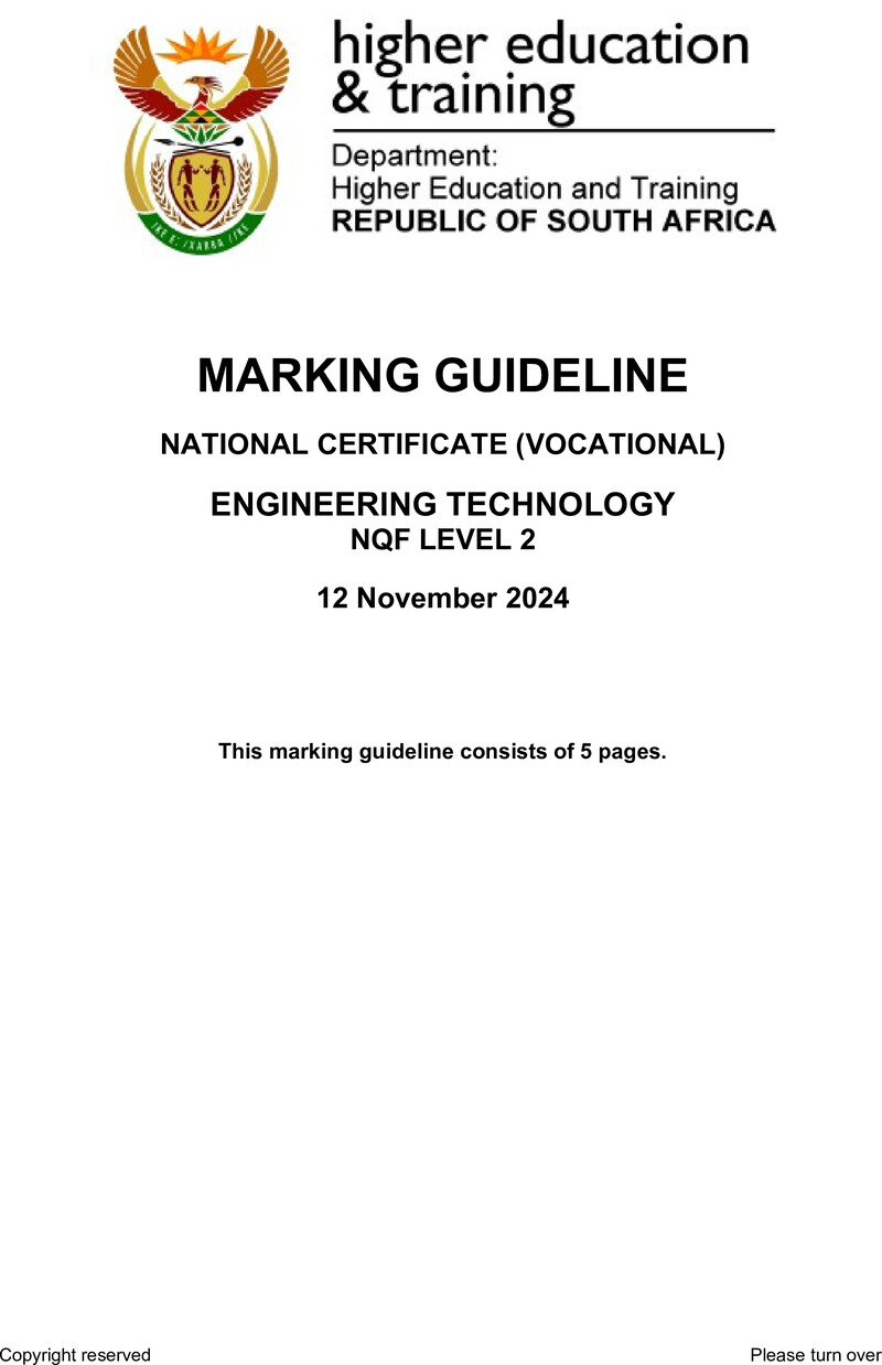 Nc1230 Engineering Technology L2 Memo Nov 2024