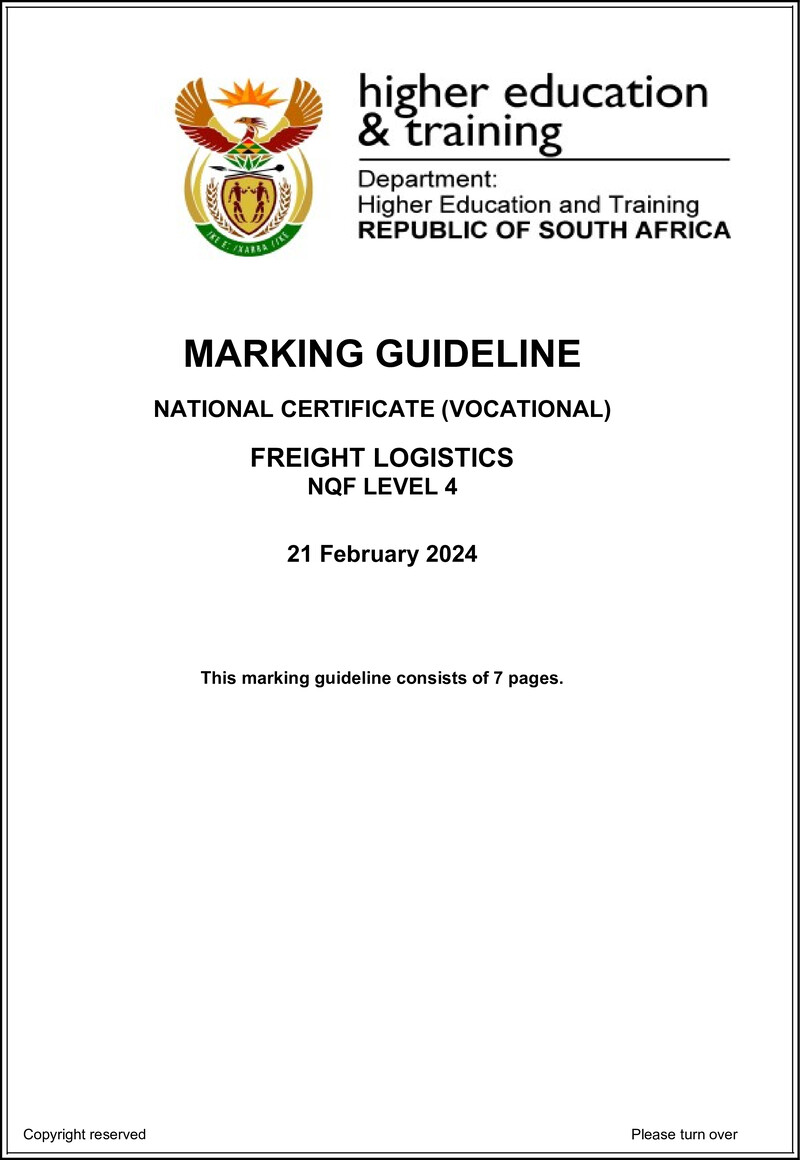 Nc1360 Freight Logistics L4 Memo Supp 2024