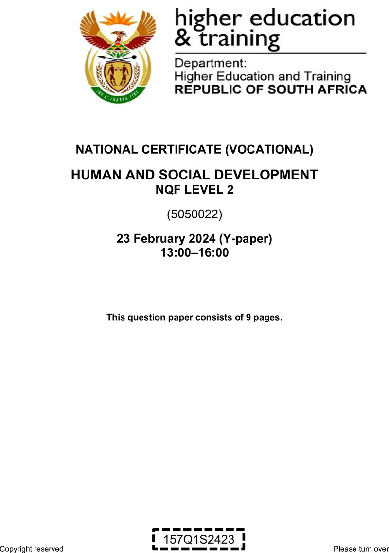 Nc1480 Human And Social Development L2 QP Supp 2024