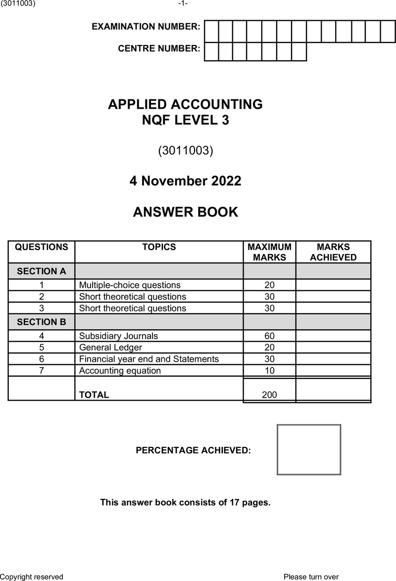 Nc180 A Applied Accounting L3 Answer Book Nov 2022