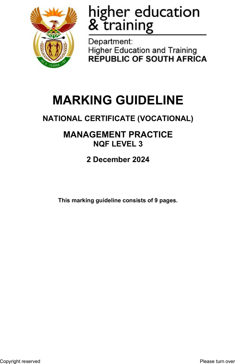 Management Practice L3 MEMO Nov 2024 preview