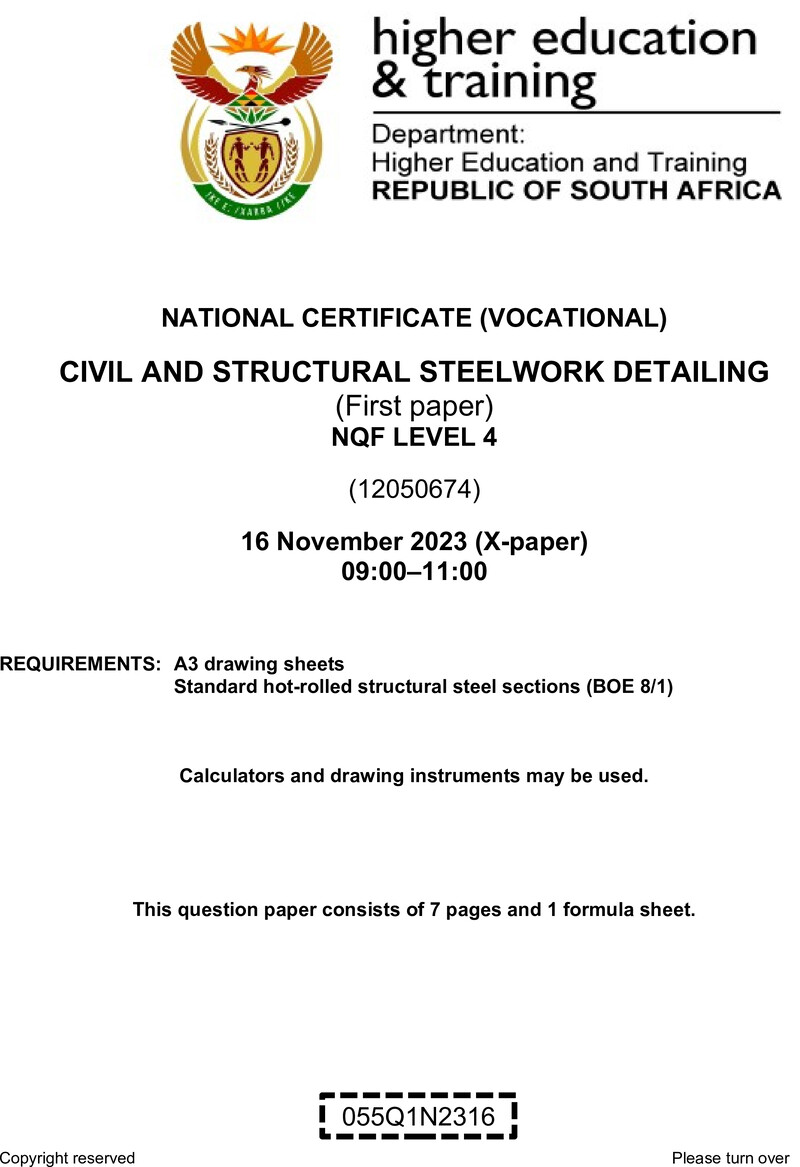 Nc440 Civil And Structural Steelwork Detailing L4 P1 QP Nov 2023 Signed Off