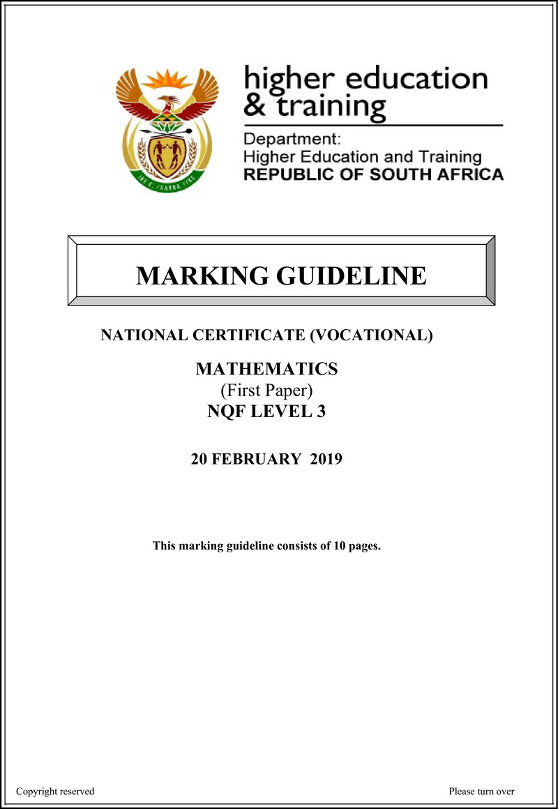 Nc2030 Mathematics L3 P1 Memo Nov 2018 Now Feb 2019