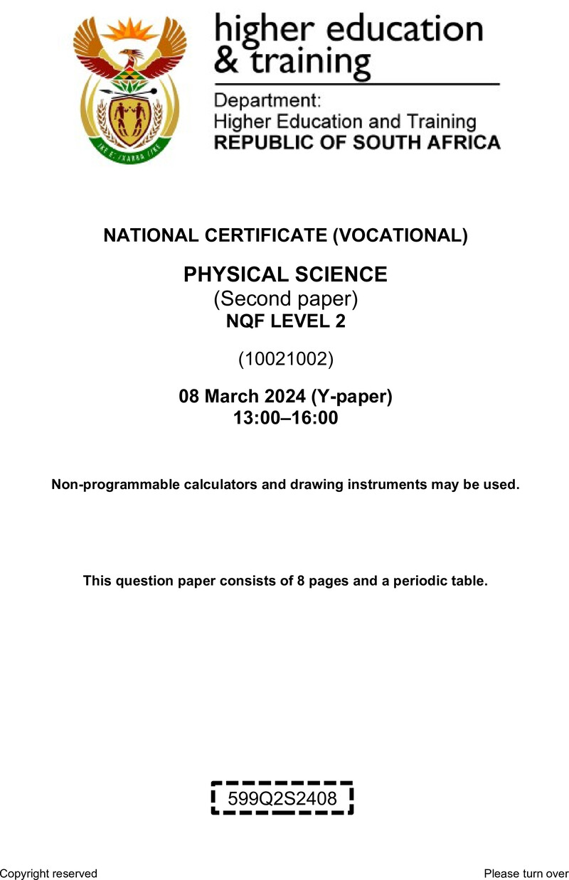 Physical Science L2 P2 QP Supp 2024 preview