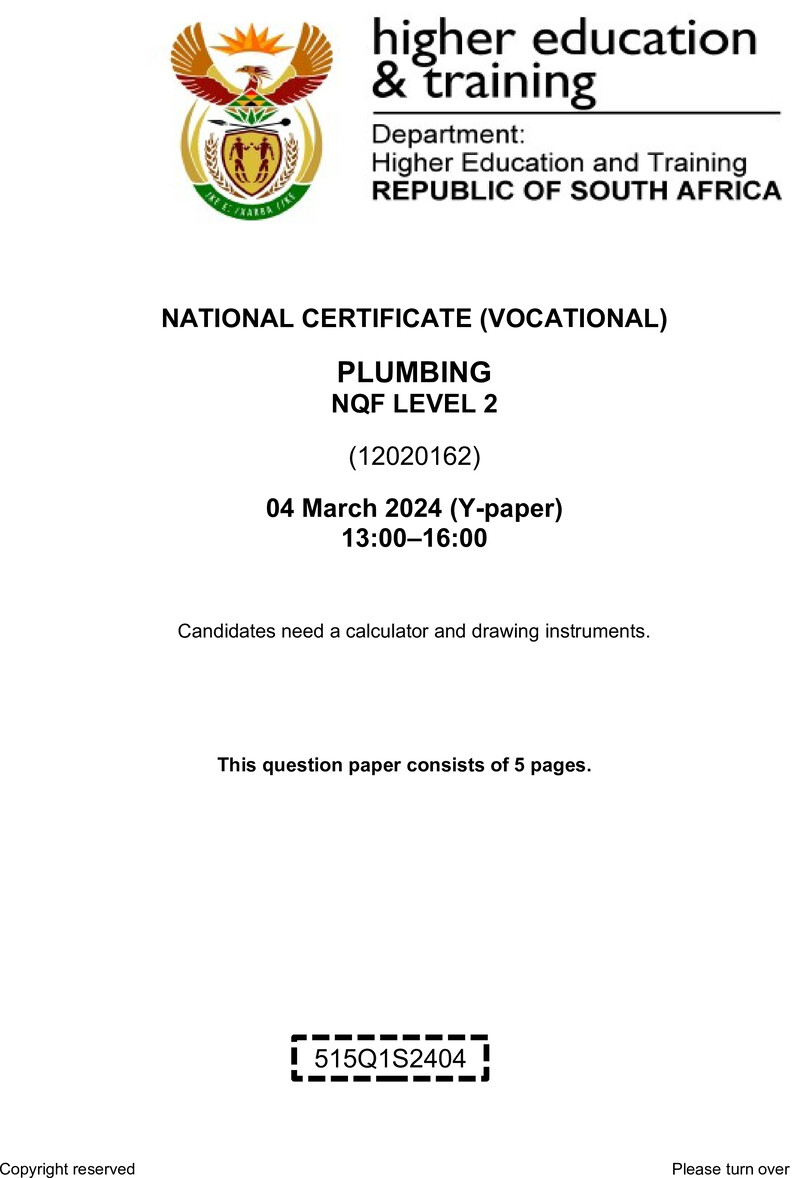 Nc2380 Plumbing L2 QP Feb 2024