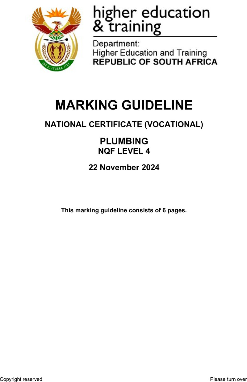 Nc2400 Plumbing L4 Memo Nov 2024