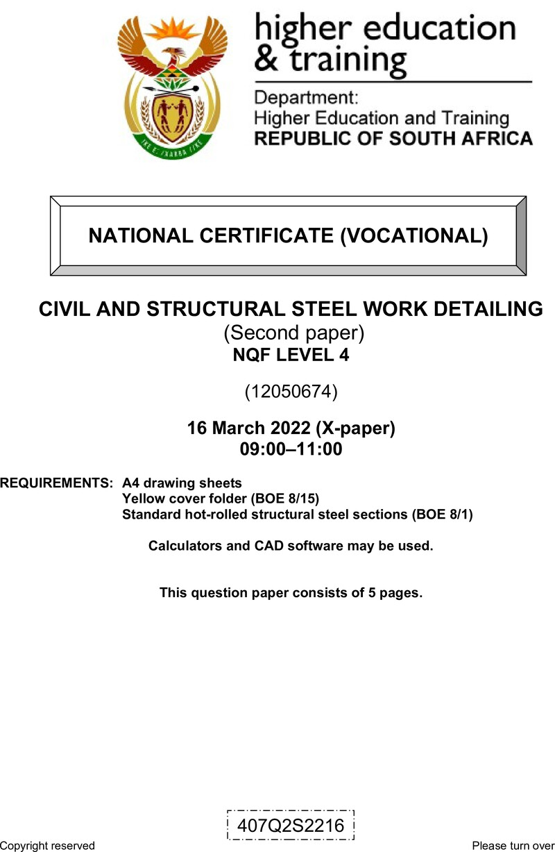 Nc450 Civil And Structural Steel Work Detailing L4 P2 QP Supp Feb 2022 Signed Off