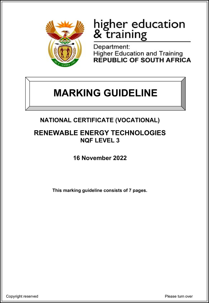 Nc2650 Renewable Energy Technologies L3 Nov Memo 2022
