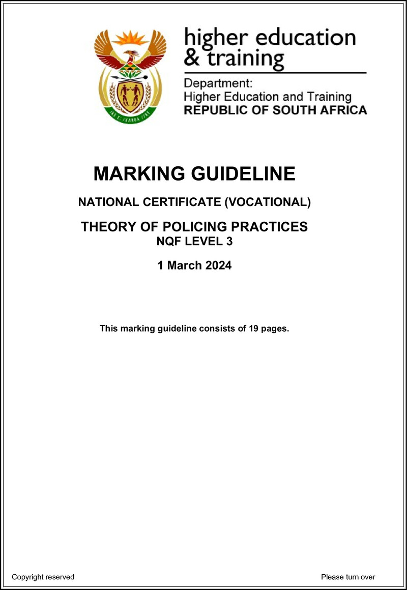 Nc2880 Theory Of Policing Practices L3 Memo Supp 2024