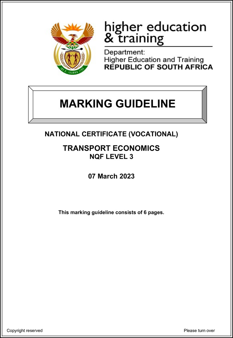 Nc2930 Transport Economics L3 Memo Feb 2023