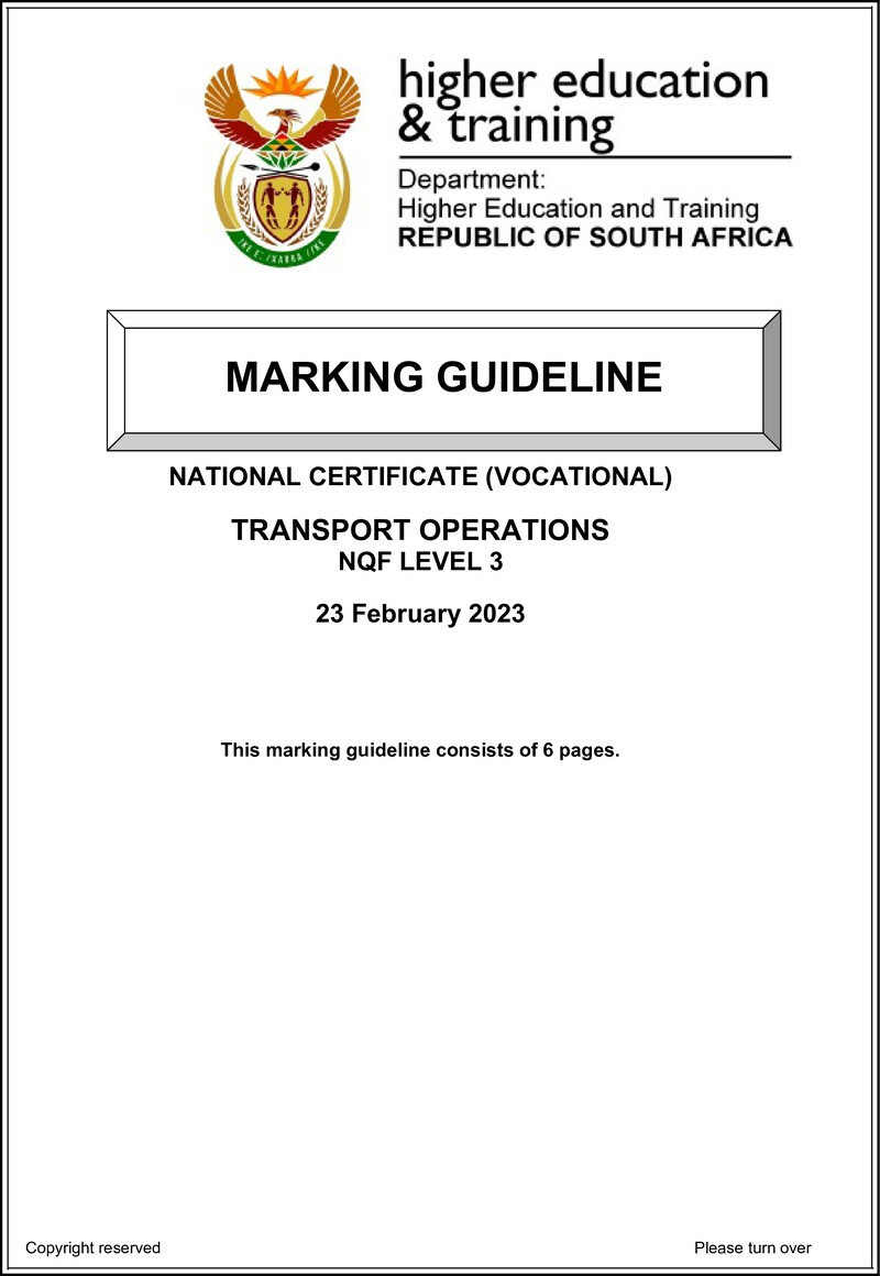 Nc2960 Transport Operations L3 Memo Feb 2023