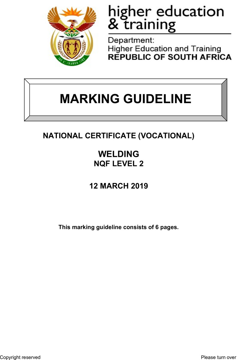 Nc2980 Welding L2 Memo Supp 2019