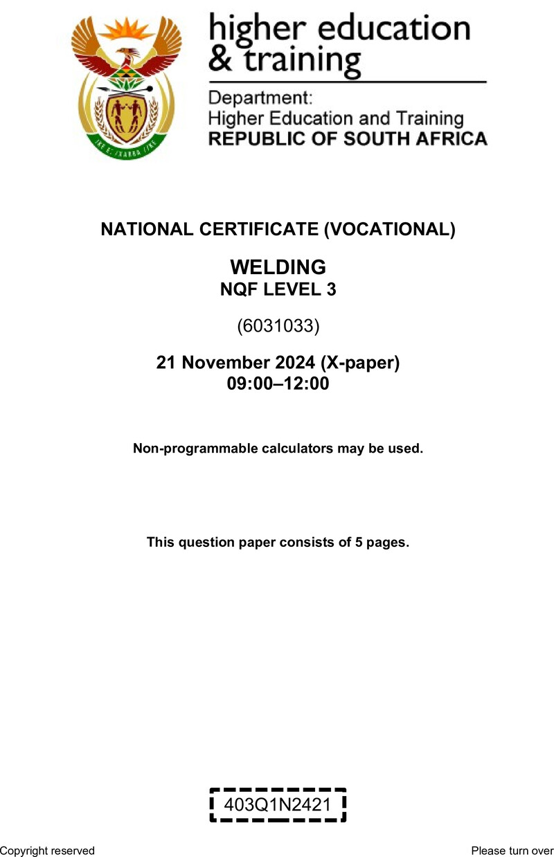 Nc3050 Welding L3 QP Nov 2024