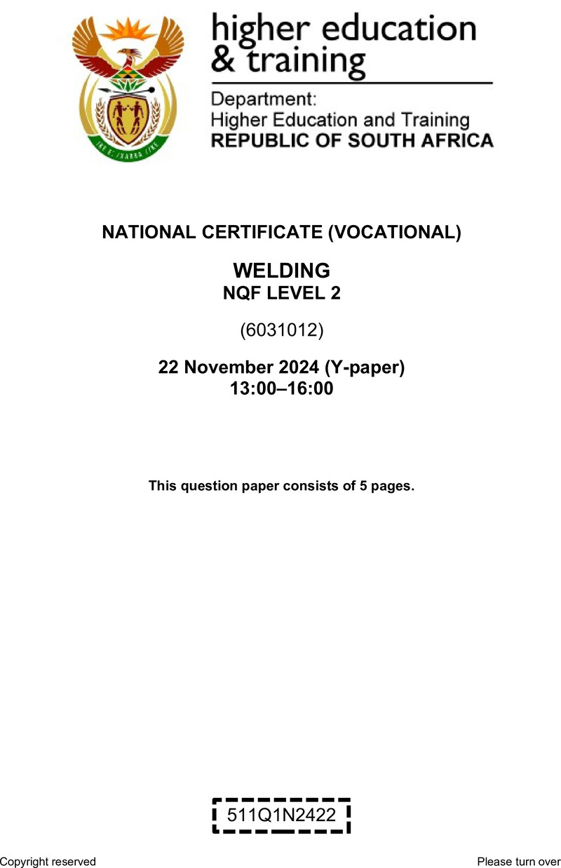 Nc340 Welding L2 QP Nov 2024