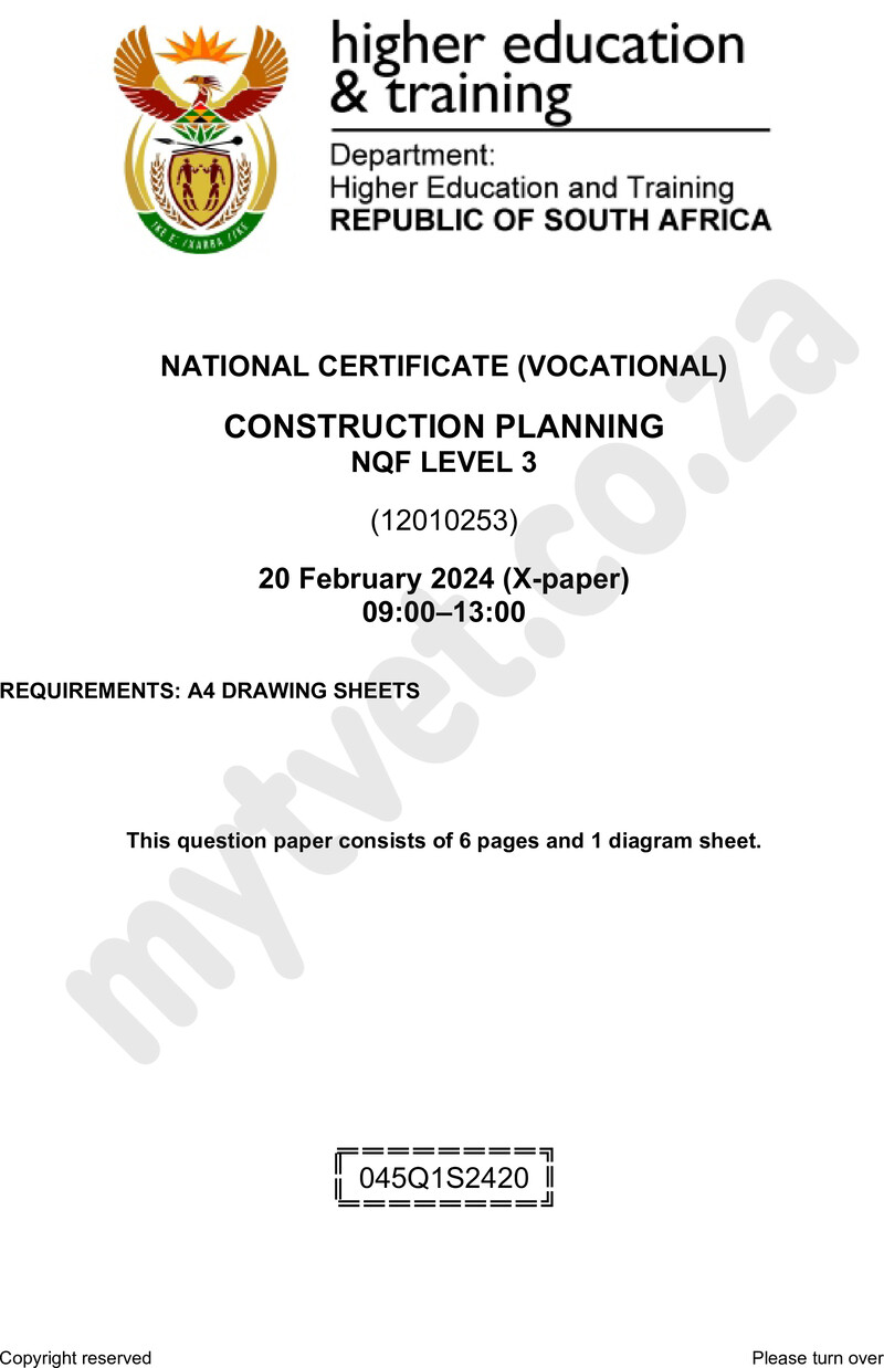 Construction Planning L3 QP Feb 2024 preview