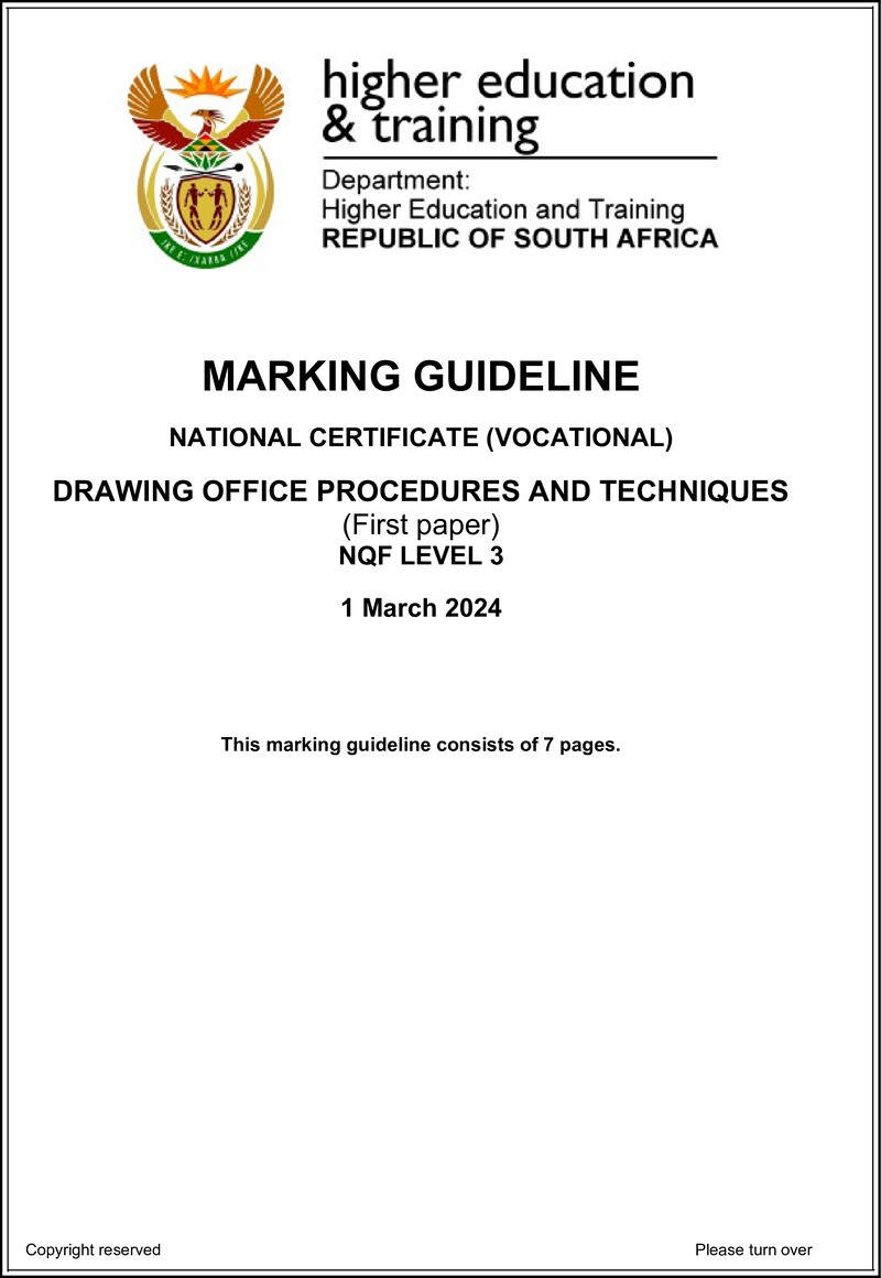 Nc780 Drawing Office Procedures And Techniques L3 P1 Supp Memo 2024