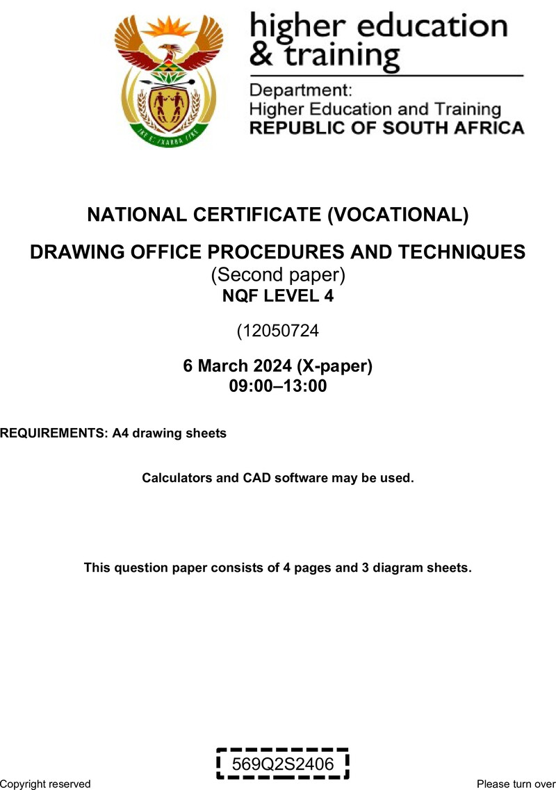 Nc810 Drawing Office Procedures And Techniques L4 P2 QP Supp 2024