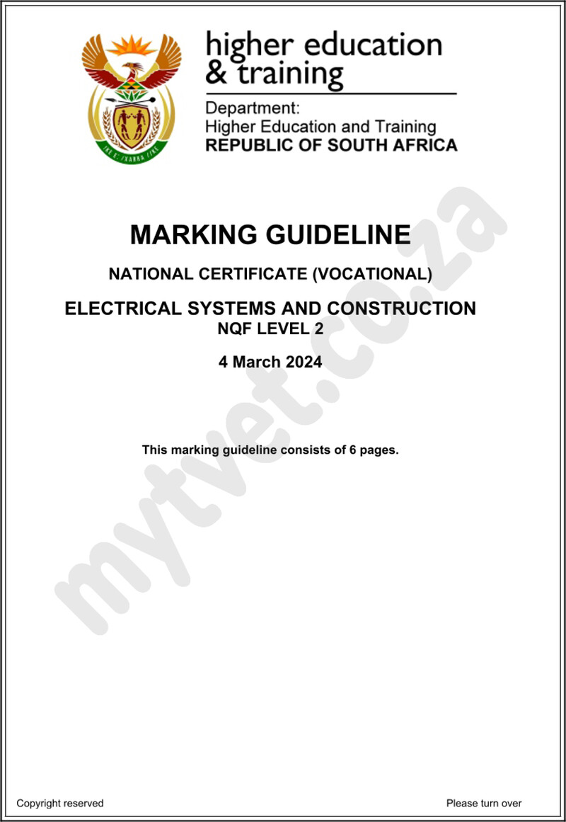Nc910 Electrical Systems And Construction L2 Supp Memo 2024