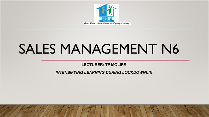 Sales Management Module 5 Evaluating Sales Performance N6 Sg cover