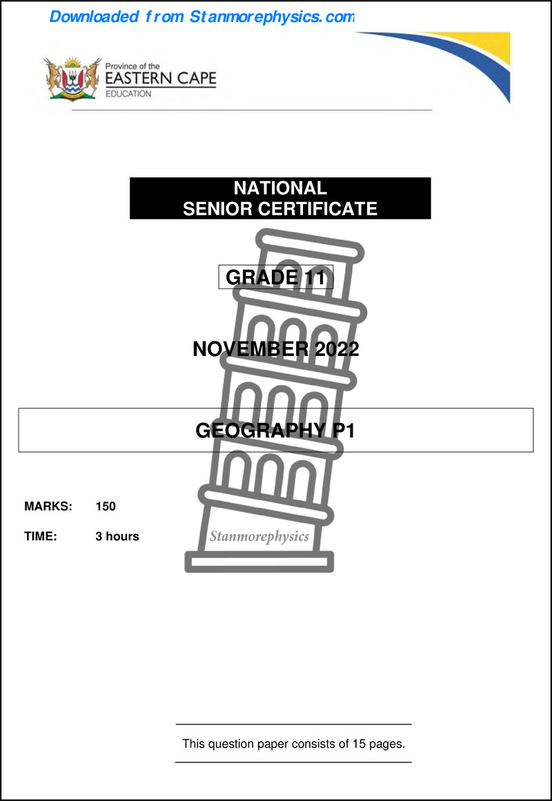 Ec Geography Grade 11 November 2022 P1 And Memo1