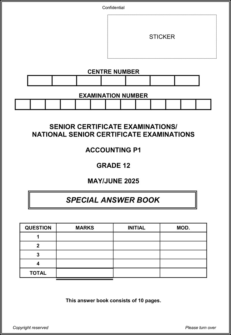 Accounting P1 May June 2025 Answer Book Eng Gr12