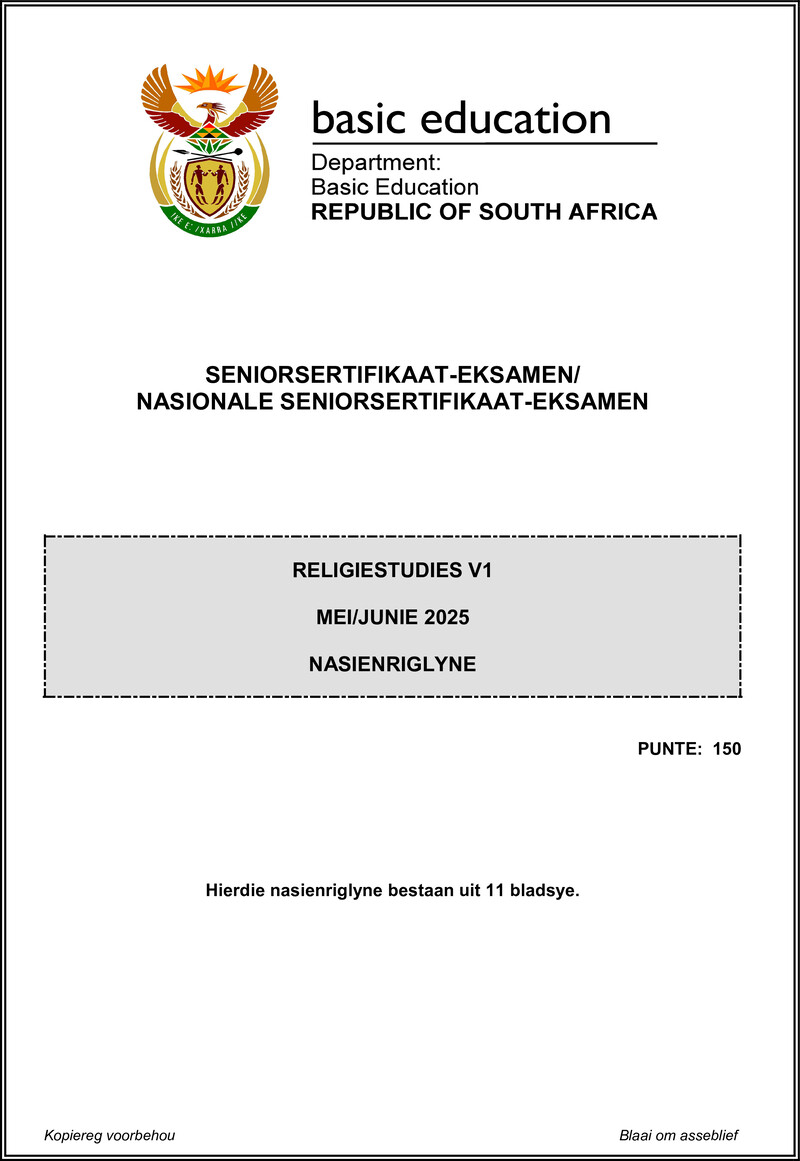 Religion Studies P1 May June 2025 Mg Afr Gr12