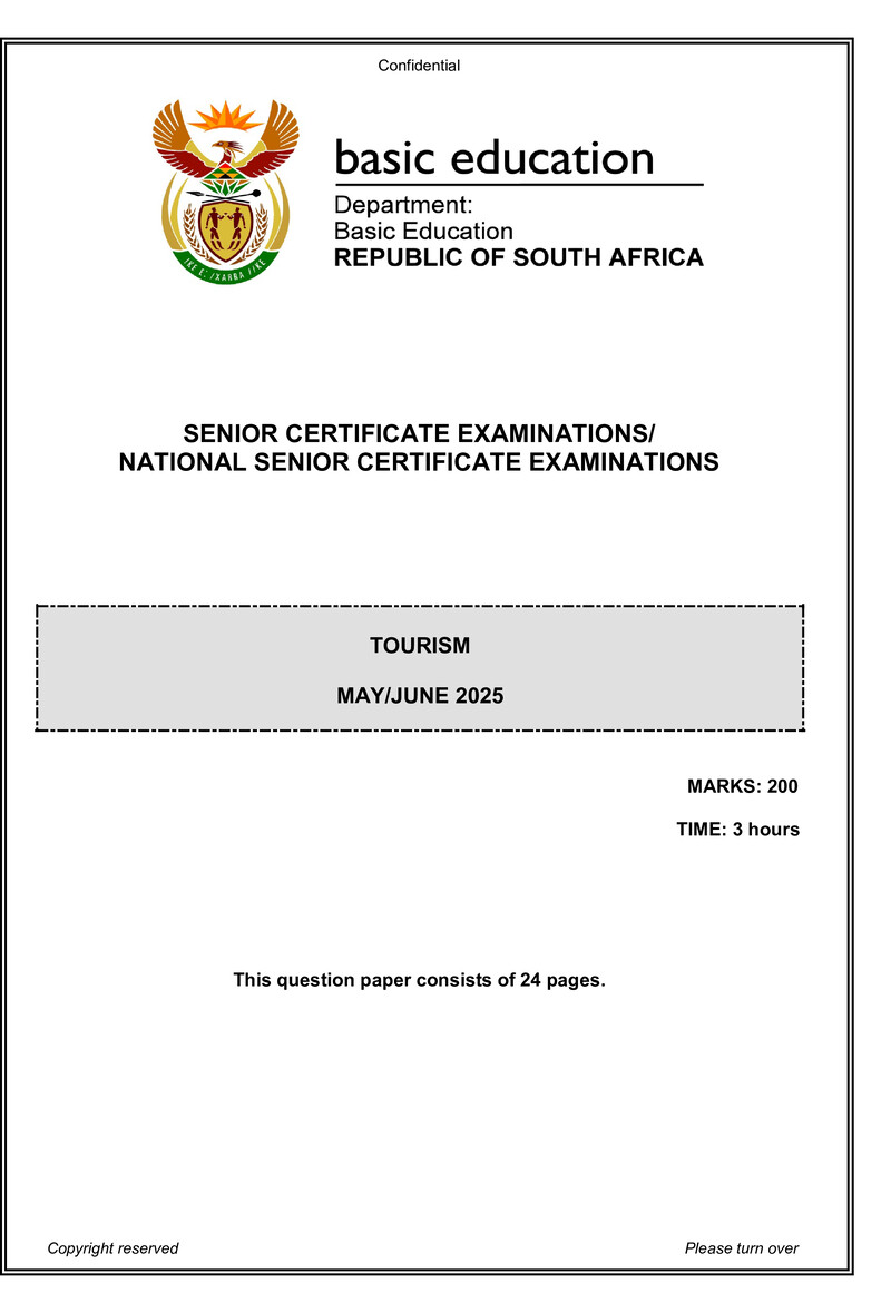 Tourism May June 2025 Eng Gr12