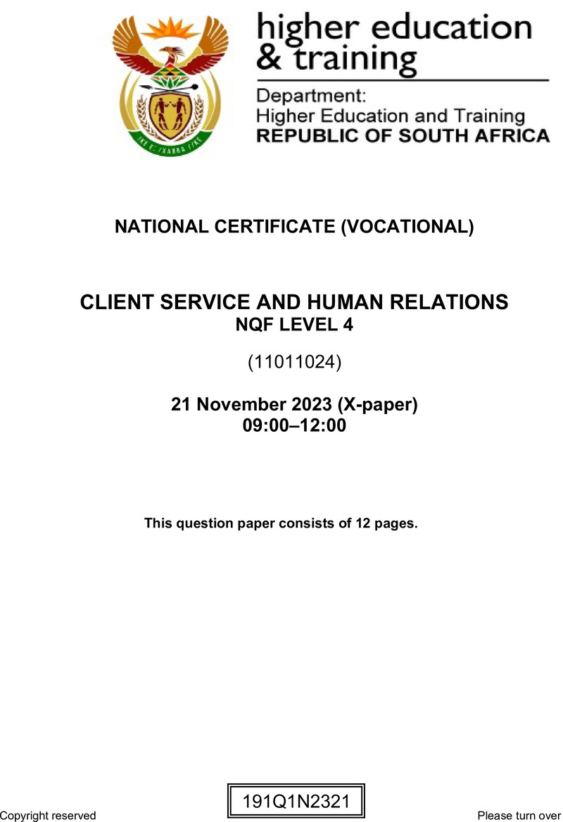 Nc480 Client Services And Human Relations L4 Nov 2023 QP Signed Off