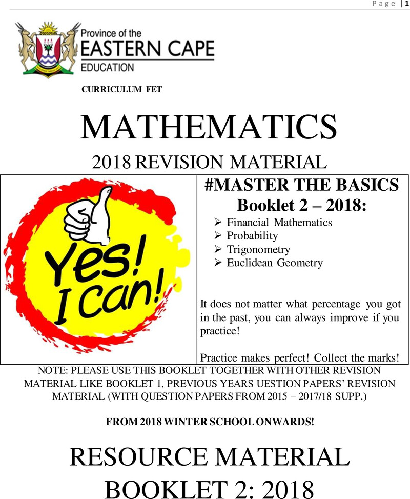 5 Mathematics Booklet 2 2018