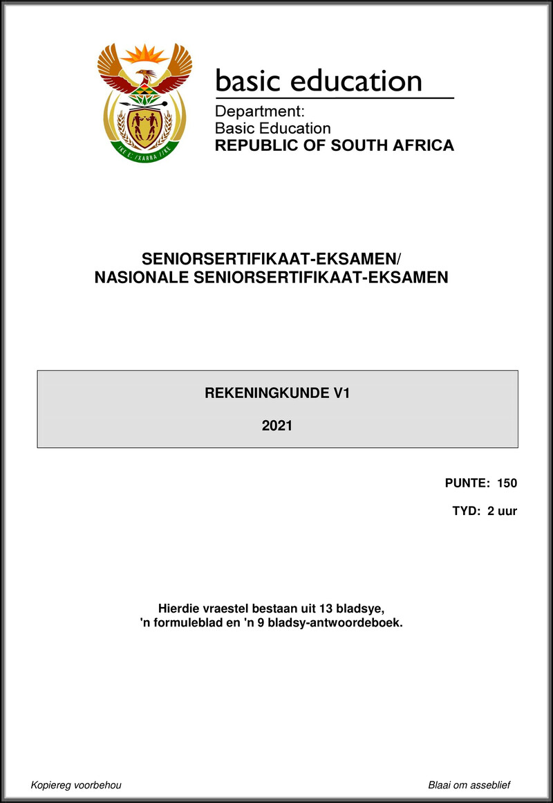 Accounting P1 May June 2021 Afr Gr12
