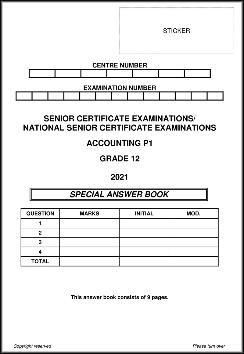 Accounting P1 May June 2021 Answer Book Eng Gr12
