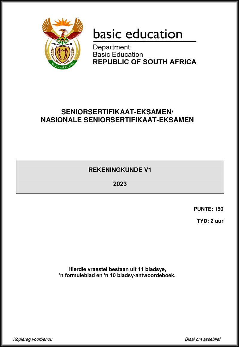 Accounting P1 May June 2023 Afr Gr12