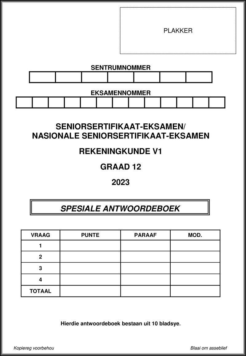 Accounting P1 May June 2023 Answer Book Afr Gr12